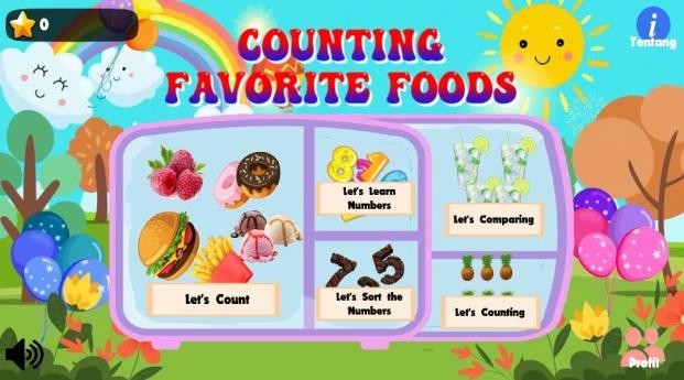 MEDIA COUNTING FAVORITE FOOD DIGITAL UNTUK MENSTIMULASI KEMAMPUAN MATEMATIKA PERMULAAN